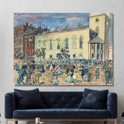 Chiesa Di Park Street Boston Maurice Prendergast mpr40 quadro stampato su tela