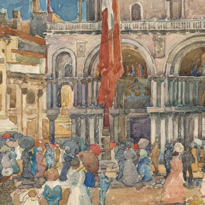 Piazza San Marco Maurice Prendergast mpr41 quadro stampato su tela
