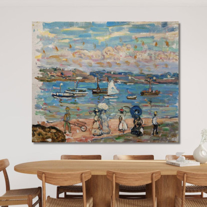 Passeggiata Lungo Il Mare Maurice Prendergast mpr44 quadro stampato su tela