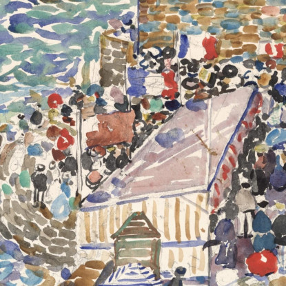Marea Crescente St. Malo Maurice Prendergast mpr47 quadro stampato su tela