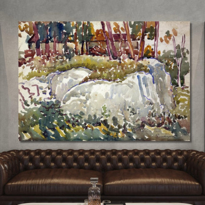 Rocce Maine Maurice Prendergast mpr48 quadro stampato su tela