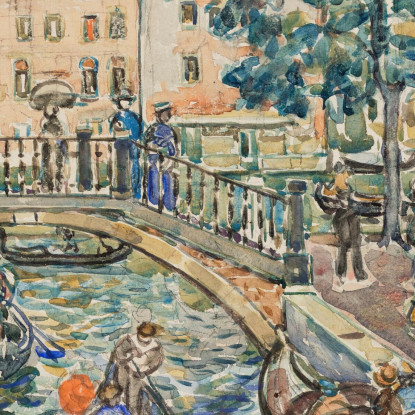 Scena Di Venezia Maurice Prendergast mpr51 quadro stampato su tela