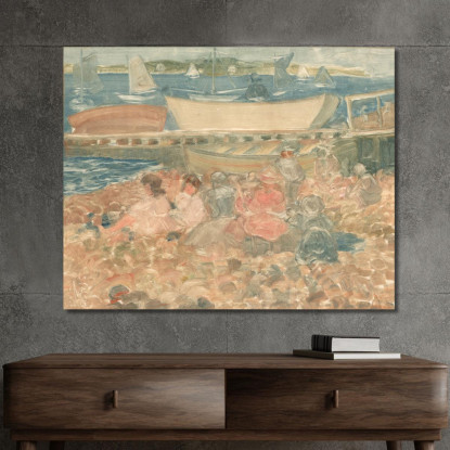 Cantiere Navale Bambini Che Giocano Maurice Prendergast mpr53 quadro stampato su tela