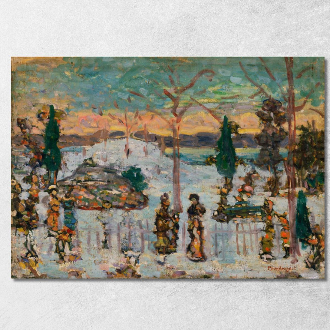 Neve In Aprile Maurice Prendergast mpr54 quadro stampato su tela Neve In Aprile Maurice Prendergast mpr54 quadro stampato su tela