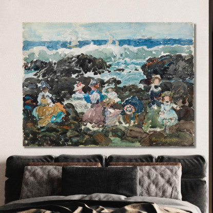 Onde Cohasset Maurice Prendergast mpr62 quadro stampato su tela