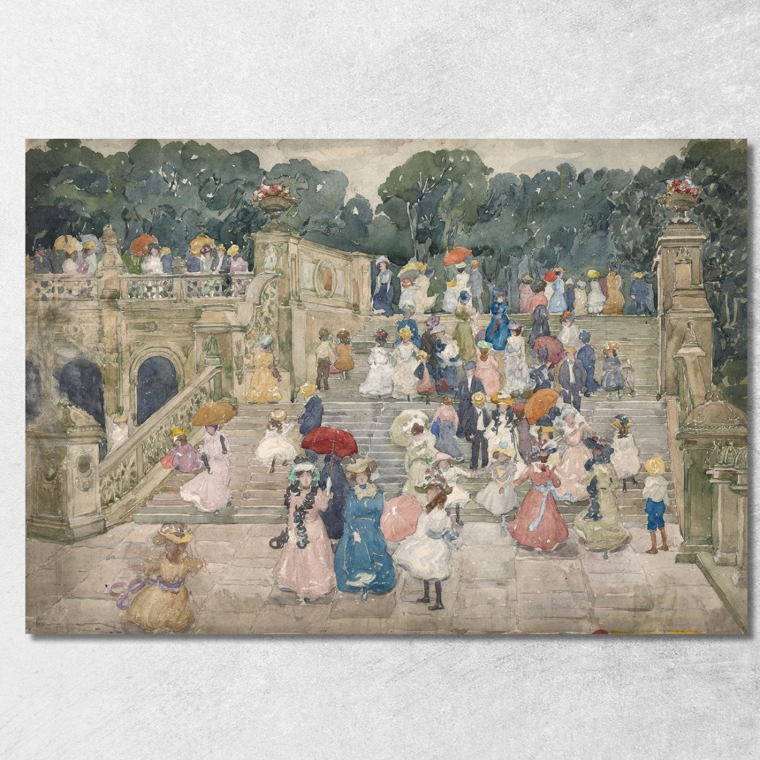 Il Ponte Della Terrazza Central Park Maurice Prendergast mpr69 quadro stampato su tela Il Ponte Della Terrazza Central Park Maurice Prendergast mpr69 quadro stampato su tela