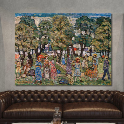 Sotto Gli Alberi Maurice Prendergast mpr72 quadro stampato su tela