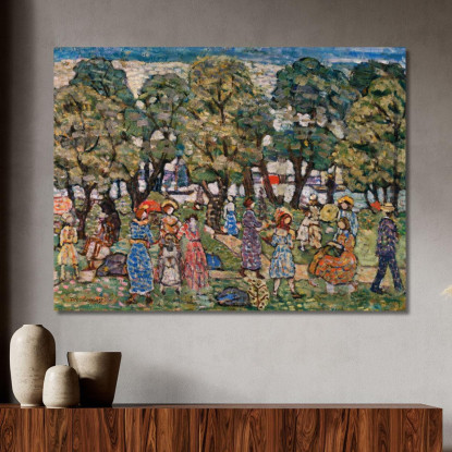 Sotto Gli Alberi Maurice Prendergast mpr72 quadro stampato su tela