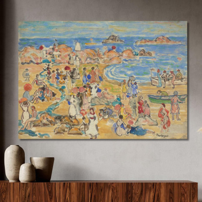 Veduta Lungo La Costa Del New England Maurice Prendergast mpr74 quadro stampato su tela