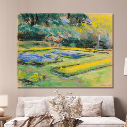 Terrazza Fiorita Nel Giardino Del Wannsee Verso Nord-Ovest Max Liebermann mlb15 quadro stampato su tela