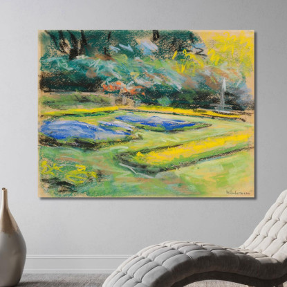 Terrazza Fiorita Nel Giardino Del Wannsee Verso Nord-Ovest Max Liebermann mlb15 quadro stampato su tela