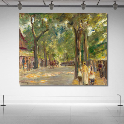 La Grande Strada Del Lago Nel Wannsee Con Passanti Max Liebermann mlb30 quadro stampato su tela