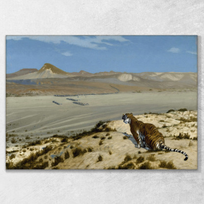 Tigre In Guardia Jean-Léon Gérôme jlg154 quadro stampato su tela