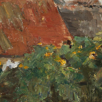 Case Di Villaggio Con Girasoli Max Liebermann mlb34 quadro stampato su tela