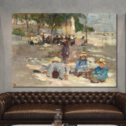 Picnic Nel Parco Max Liebermann mlb58 quadro stampato su tela