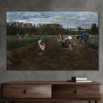 Raccolta Delle Patate Max Liebermann mlb62 quadro stampato su tela