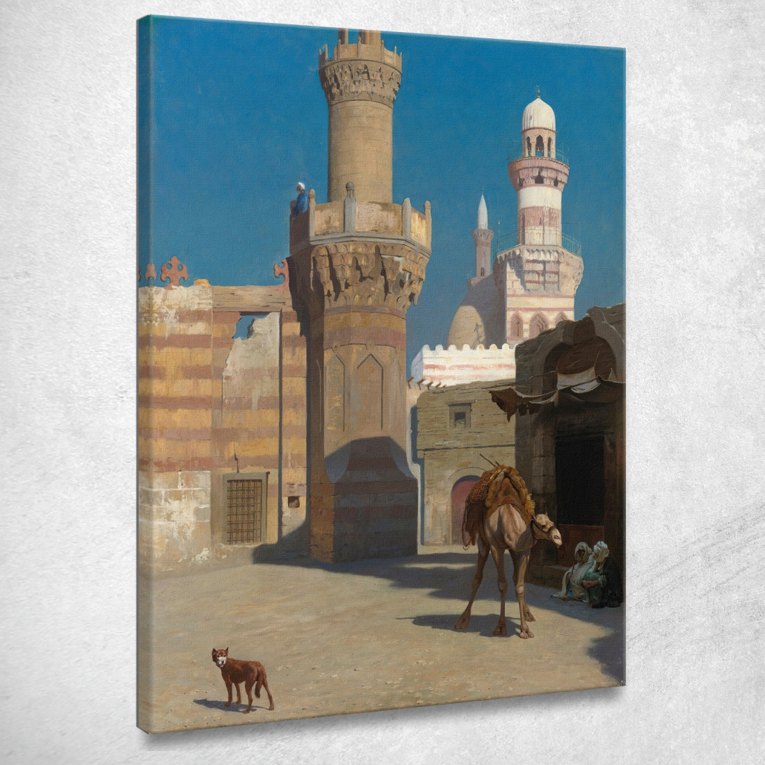 Una Calda Giornata Al Cairo Davanti Alla Moschea Jean-Léon Gérôme jlg158 quadro stampato su tela Una Calda Giornata Al Cairo Davanti Alla Moschea Jean-Léon Gérôme jlg158 quadro stampato su tela