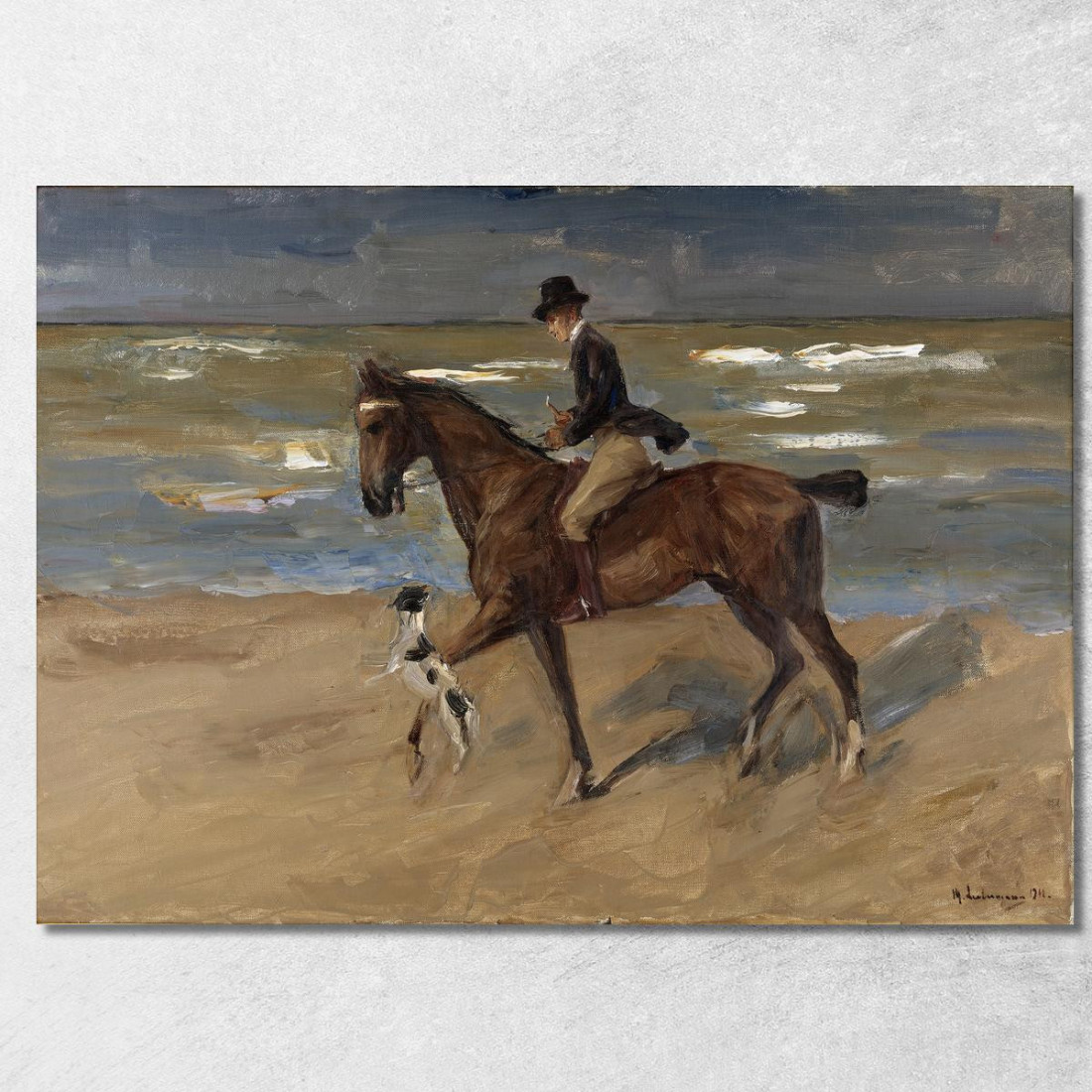 Cavaliere Sulla Spiaggia Max Liebermann mlb69 quadro stampato su tela Cavaliere Sulla Spiaggia Max Liebermann mlb69 quadro stampato su tela