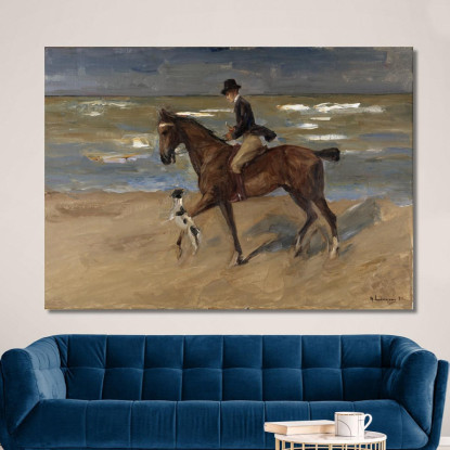 Cavaliere Sulla Spiaggia Max Liebermann mlb69 quadro stampato su tela