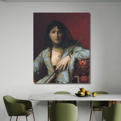 Bellezza Circassa Velata Jean-Léon Gérôme jlg159 quadro stampato su tela