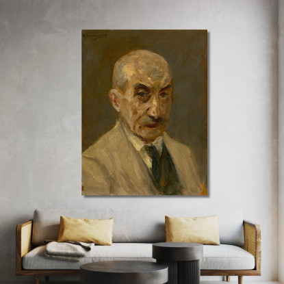 Autoritratto In Camice Da Pittore Busto Verso Destra Max Liebermann mlb76 quadro stampato su tela