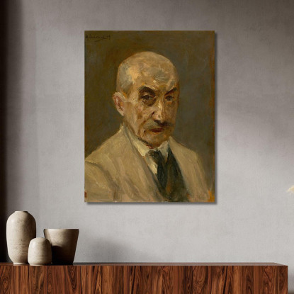 Autoritratto In Camice Da Pittore Busto Verso Destra Max Liebermann mlb76 quadro stampato su tela