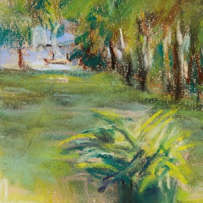 Il Giardino Dell'Artista Visto A Est Dalla Terrazza Con Vista Sul Viale Delle Betulle E Sul Wannsee Max Liebermann mlb84 quadro