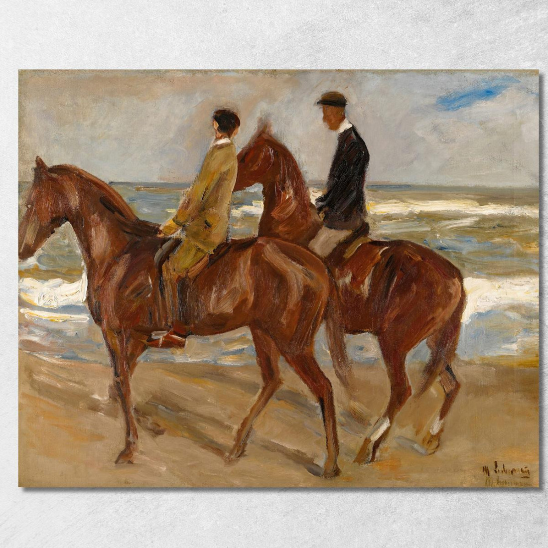 Due Cavalieri Sulla Spiaggia Max Liebermann mlb91 quadro stampato su tela Due Cavalieri Sulla Spiaggia Max Liebermann mlb91 quadro stampato su tela