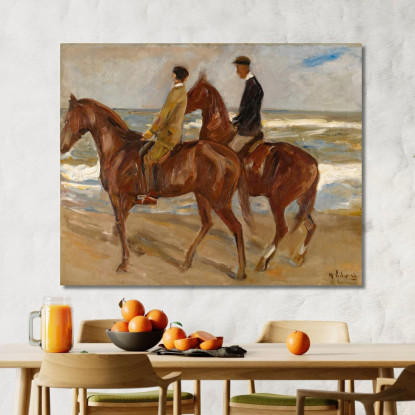 Due Cavalieri Sulla Spiaggia Max Liebermann mlb91 quadro stampato su tela