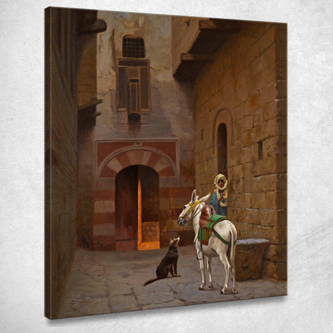 Aspettando Il Maestro Jean-Léon Gérôme jlg162 quadro stampato su tela Aspettando Il Maestro Jean-Léon Gérôme jlg162 quadro stampato su tela