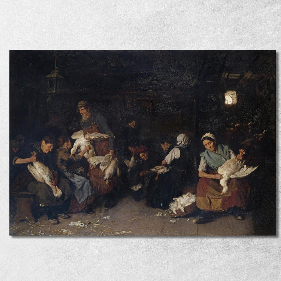 Donne Che Spennano Oche Max Liebermann mlb97 quadro stampato su tela Donne Che Spennano Oche Max Liebermann mlb97 quadro stampato su tela