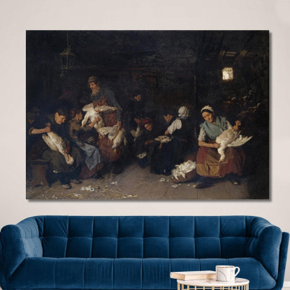 Donne Che Spennano Oche Max Liebermann mlb97 quadro stampato su tela