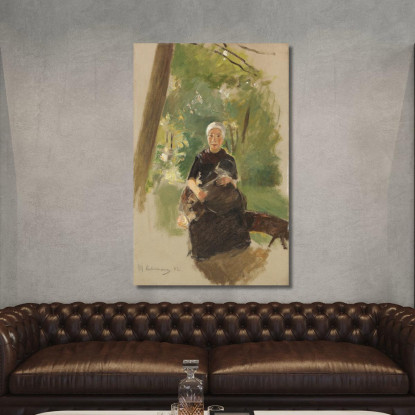 Giovane Madre Sotto Gli Alberi Max Liebermann mlb98 quadro stampato su tela