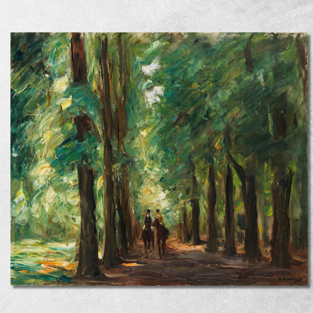 Due Cavalieri Nel Viale Presso Sakrow Max Liebermann mlb101 quadro stampato su tela Due Cavalieri Nel Viale Presso Sakrow Max Liebermann mlb101 quadro stampato su tela