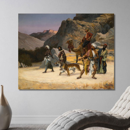 Una Tigre In Cattività Rudolf Ernst rer1 quadro stampato su tela