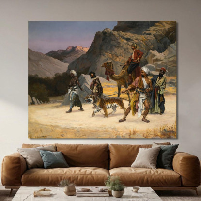 Una Tigre In Cattività Rudolf Ernst rer1 quadro stampato su tela