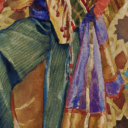 Un Musicista Arabo Rudolf Ernst rer12 quadro stampato su tela