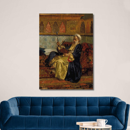 Uno Studioso Arabo Rudolf Ernst rer13 quadro stampato su tela