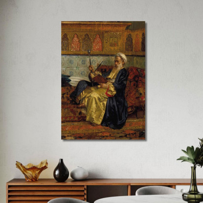 Uno Studioso Arabo Rudolf Ernst rer13 quadro stampato su tela