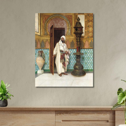 Un Elegante Capo Nel Suo Palazzo Rudolf Ernst rer14 quadro stampato su tela