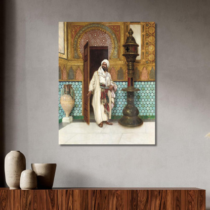 Un Elegante Capo Nel Suo Palazzo Rudolf Ernst rer14 quadro stampato su tela
