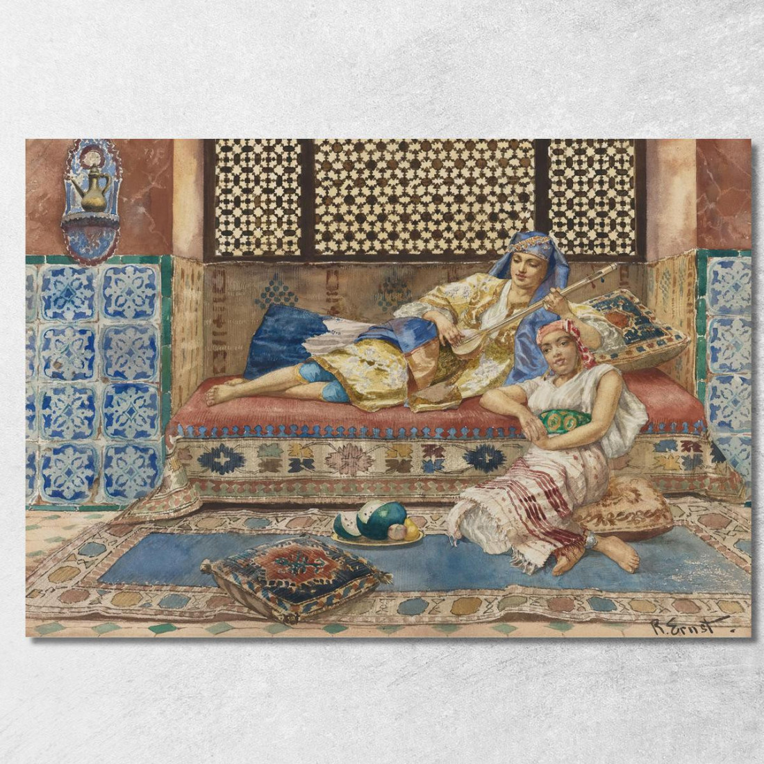 Canzone Dell'Harem Rudolf Ernst rer19 quadro stampato su tela Canzone Dell'Harem Rudolf Ernst rer19 quadro stampato su tela