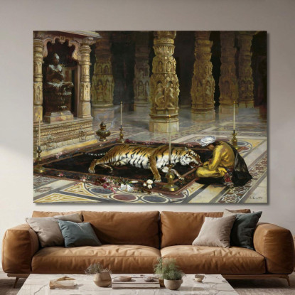 Onorando La Tigre Rudolf Ernst rer20 quadro stampato su tela