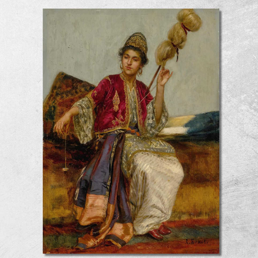 La Filatrice Rudolf Ernst rer25 quadro stampato su tela La Filatrice Rudolf Ernst rer25 quadro stampato su tela