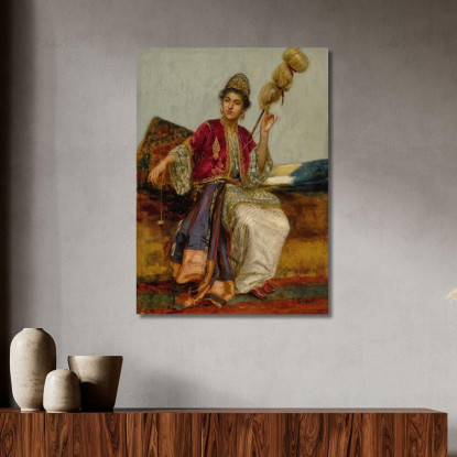La Filatrice Rudolf Ernst rer25 quadro stampato su tela