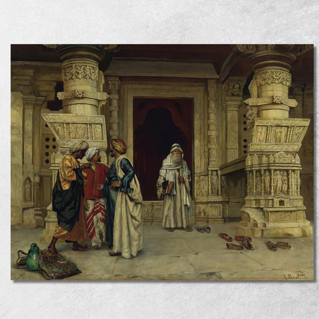 Fuori Dalla Moschea 2 Rudolf Ernst rer33 quadro stampato su tela Fuori Dalla Moschea 2 Rudolf Ernst rer33 quadro stampato su tela