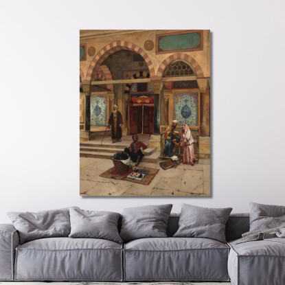 Fuori Dalla Moschea Rudolf Ernst rer34 quadro stampato su tela