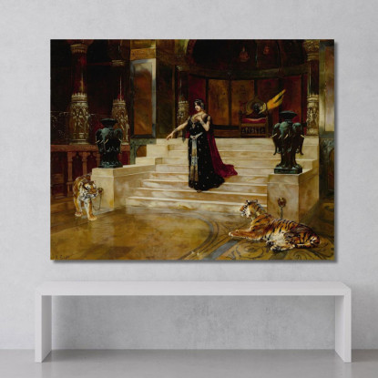Salomé E Le Tigri Rudolf Ernst rer35 quadro stampato su tela