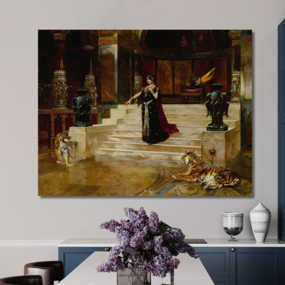 Salomé E Le Tigri Rudolf Ernst rer35 quadro stampato su tela