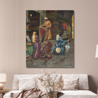 Il Venditore Di Tappeti Rudolf Ernst rer40 quadro stampato su tela